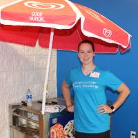 Professor Christopher offers refreshments